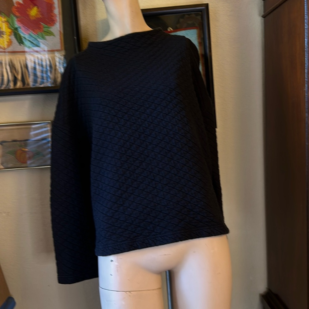 Eileen Fisher Diamond Quilted 3/4 sleeve Women’s Shirt